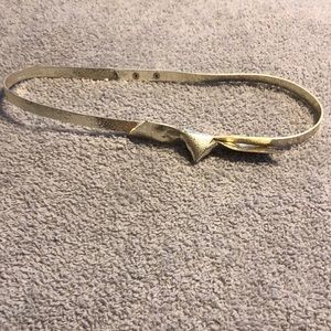 Gold sparkly adjustable snap belt NWOT!!
